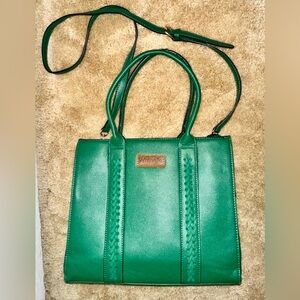 Green Wrangler Large Tote Bag W/ Gold Hardware